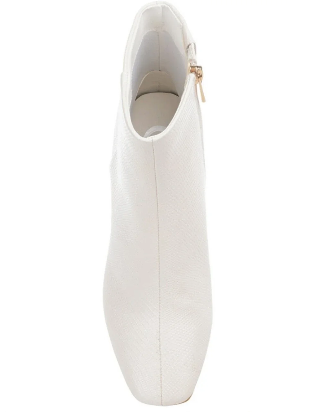 Journee Collection NEW IN BOX White Square Toe Lizard Print Booties Size 9.5 Wms